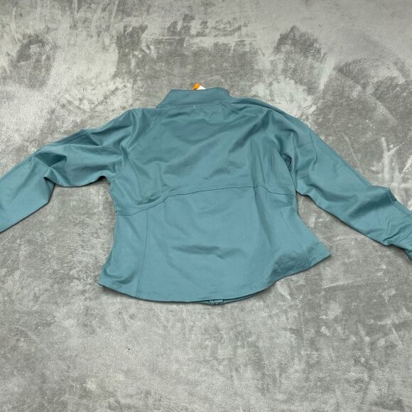 Jockey Womens Turquoise Full-Zip Jacket XXL Activewear Lightweight NWT 6537 - Picture 3 of 9